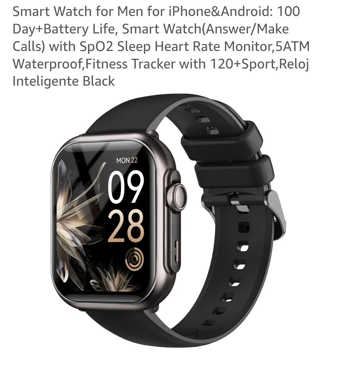 RUXINGX Fittness Tracker Heart Rate Monitor Smartwatch Android Or Iphone