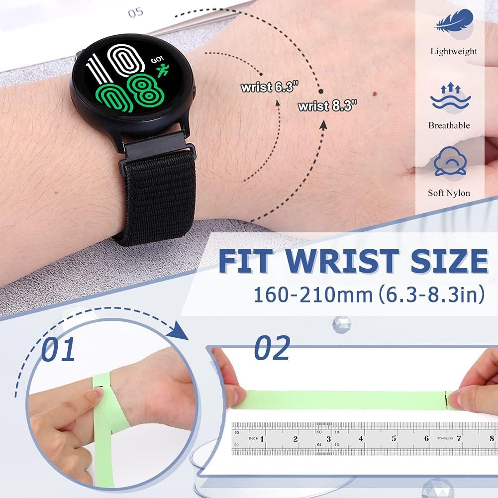 22mm Nylon Quick Release Band for Samsung Galaxy Watch 3 45mm/Gear S3 Frontier