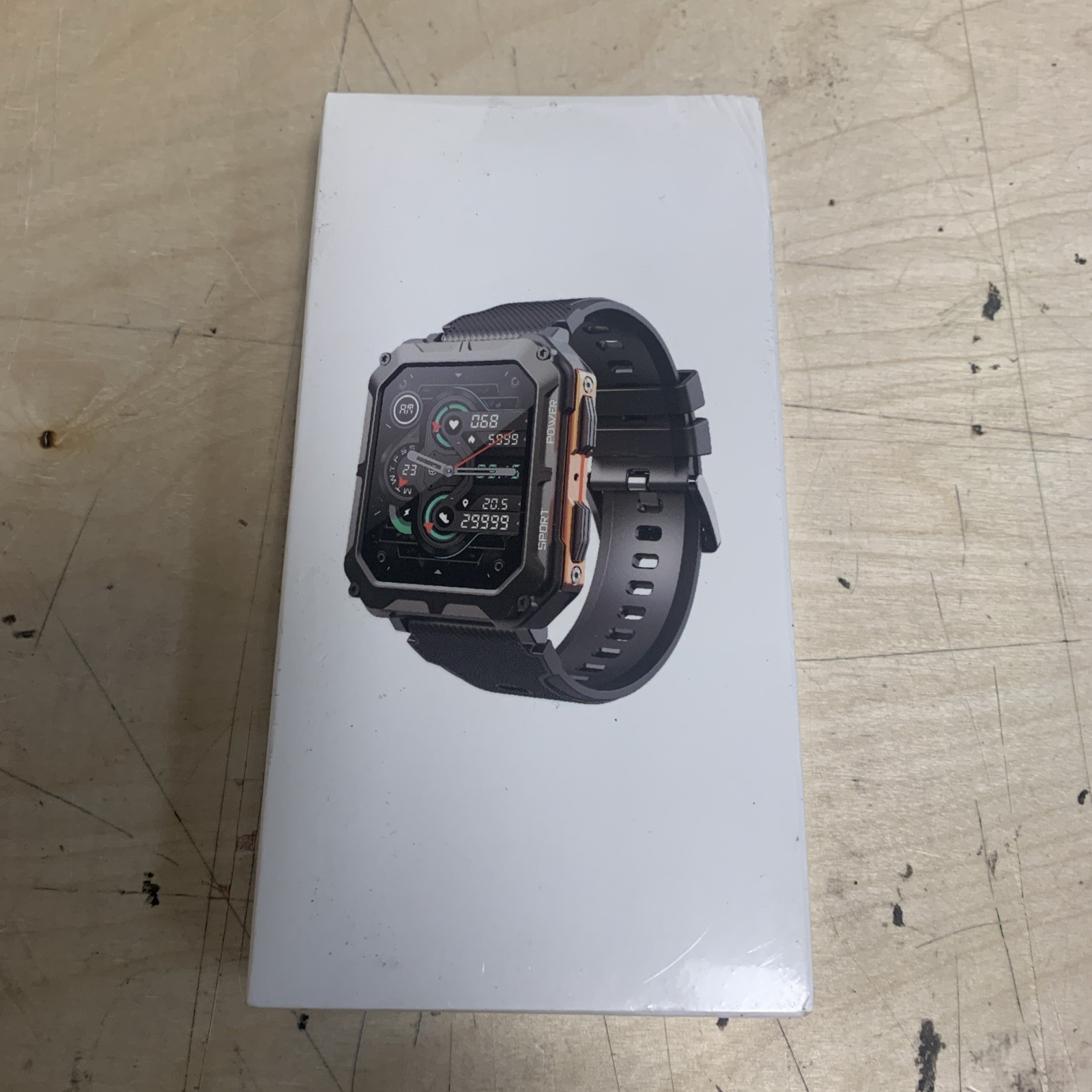 Smart Watch Black Rugged Waterproof 1.71” Da Fit App iOS Android – NEW
