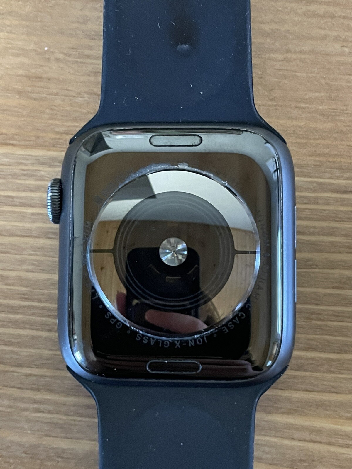 Apple Watch Series 5 44mm Space Gray Aluminum Case with Black Sport Band – S/M &