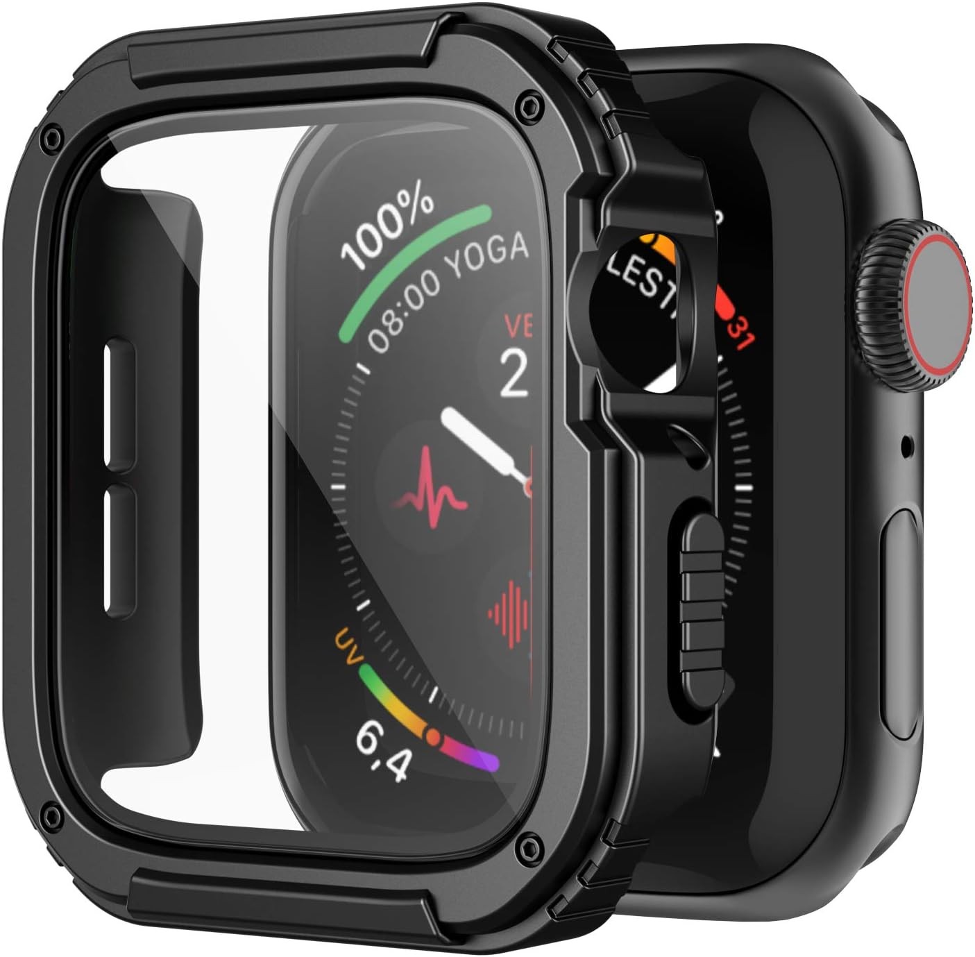 Case For Apple Watch Series 3/2/1 42mm Durable Drop-Proof Cover Bumper Black