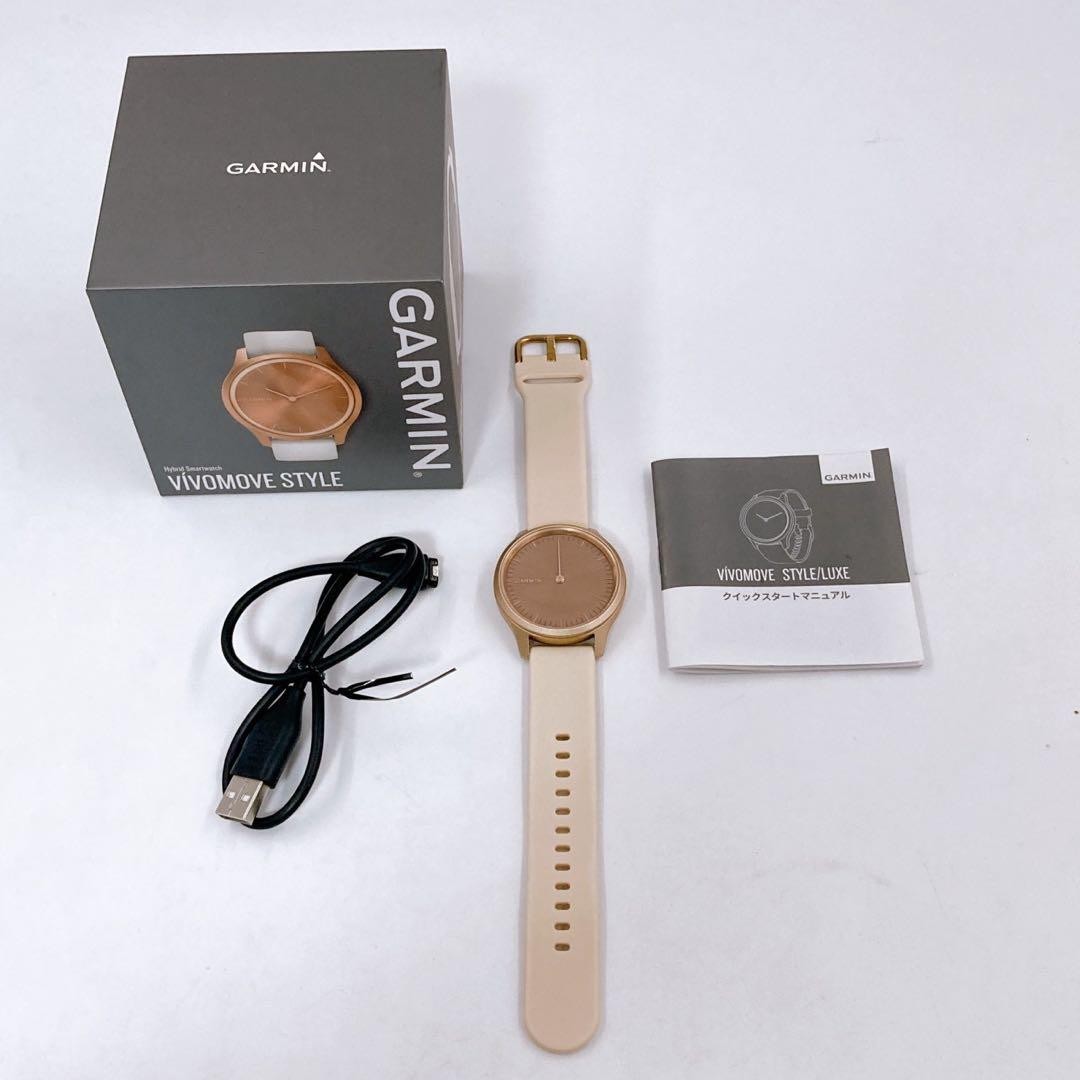 Garmin VIVOMOVE STYLE Hybrid Smartwatch Rose Gold, No Screen Damage