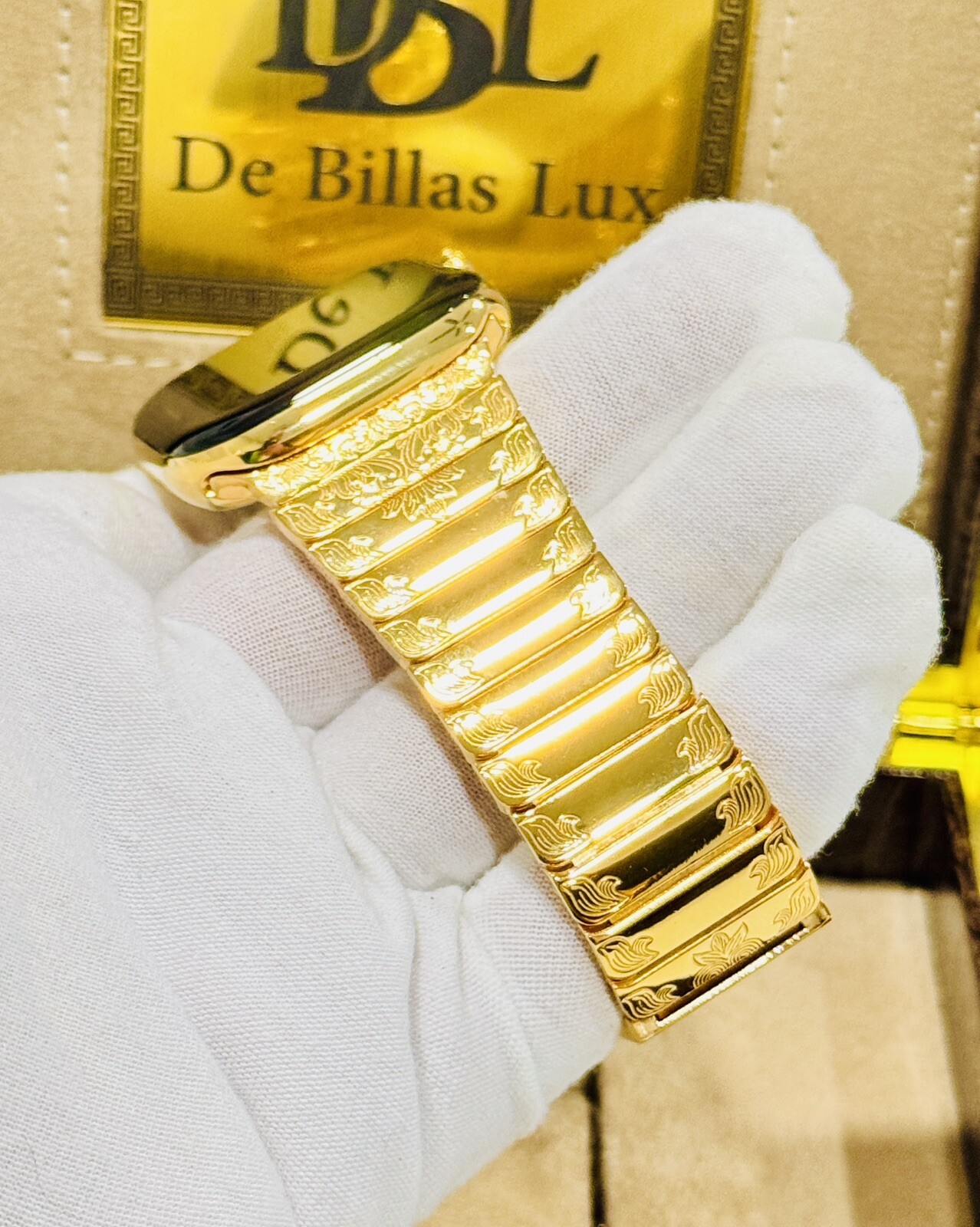 CUSTOM 24K Gold Plated 46MM Apple Watch SERIES 10 ENGRAVED NANO COATING LTE GPS