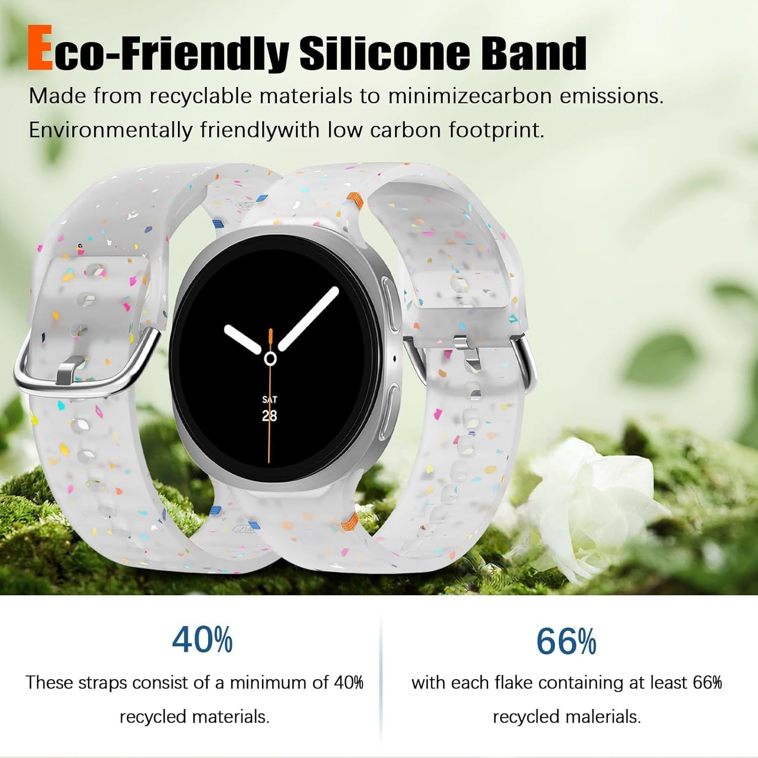 No Gap Silicone Strap Compatible with Samsung Galaxy Watch 9/8 40mm 44mm