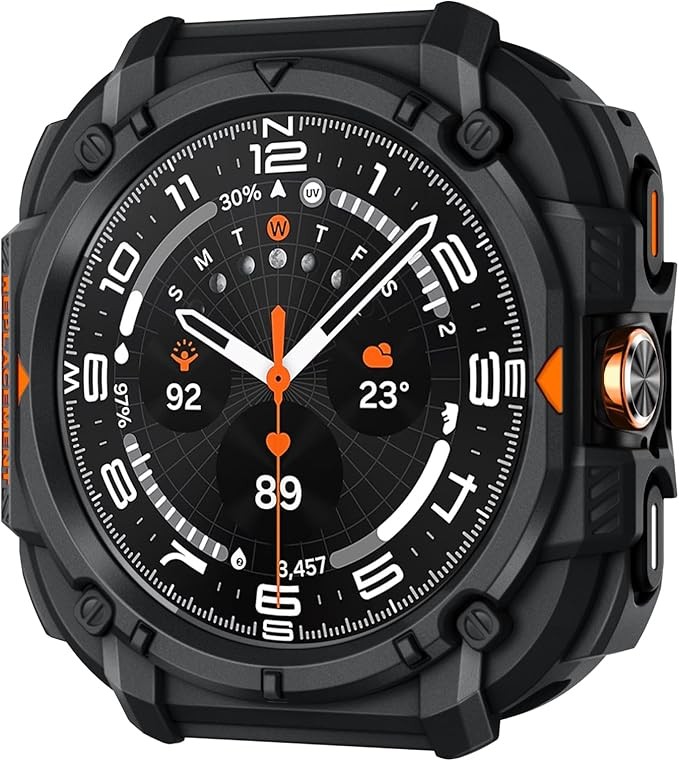 2 Pack Rugged TPU Case for Samsung Galaxy Watch Ultra 47mm and Watch 8 40mm/44mm