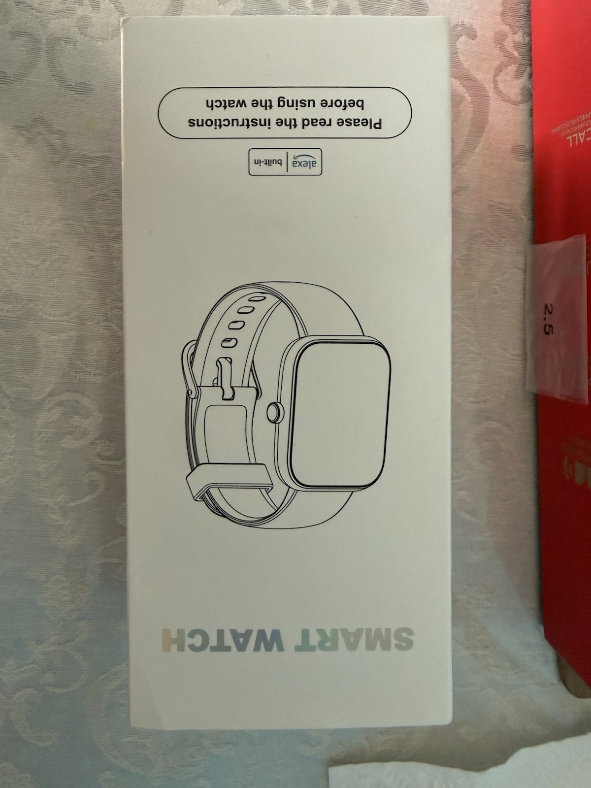 IDW25 Smart Watch Alexa Built-In Fitness Tracker iOS Android Black Silicone Band