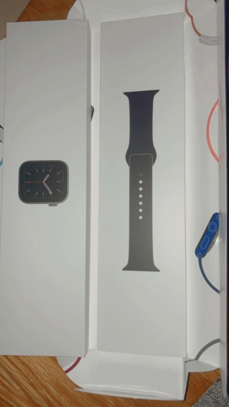 Apple Watch Series 6 44mm Space Gray Aluminum Case with Black Sport Band -…