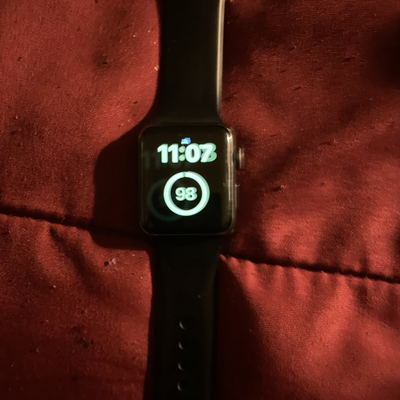 Apple Watch Series 3 38mm Space Gray Aluminum Case with Black Sport Band…