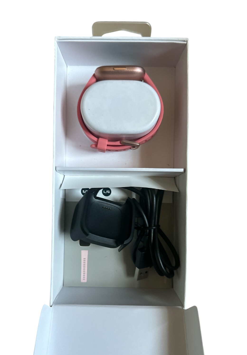 Fitbit Versa 2 Health & Fitness Smart Watch Copper Rose / Pink Band