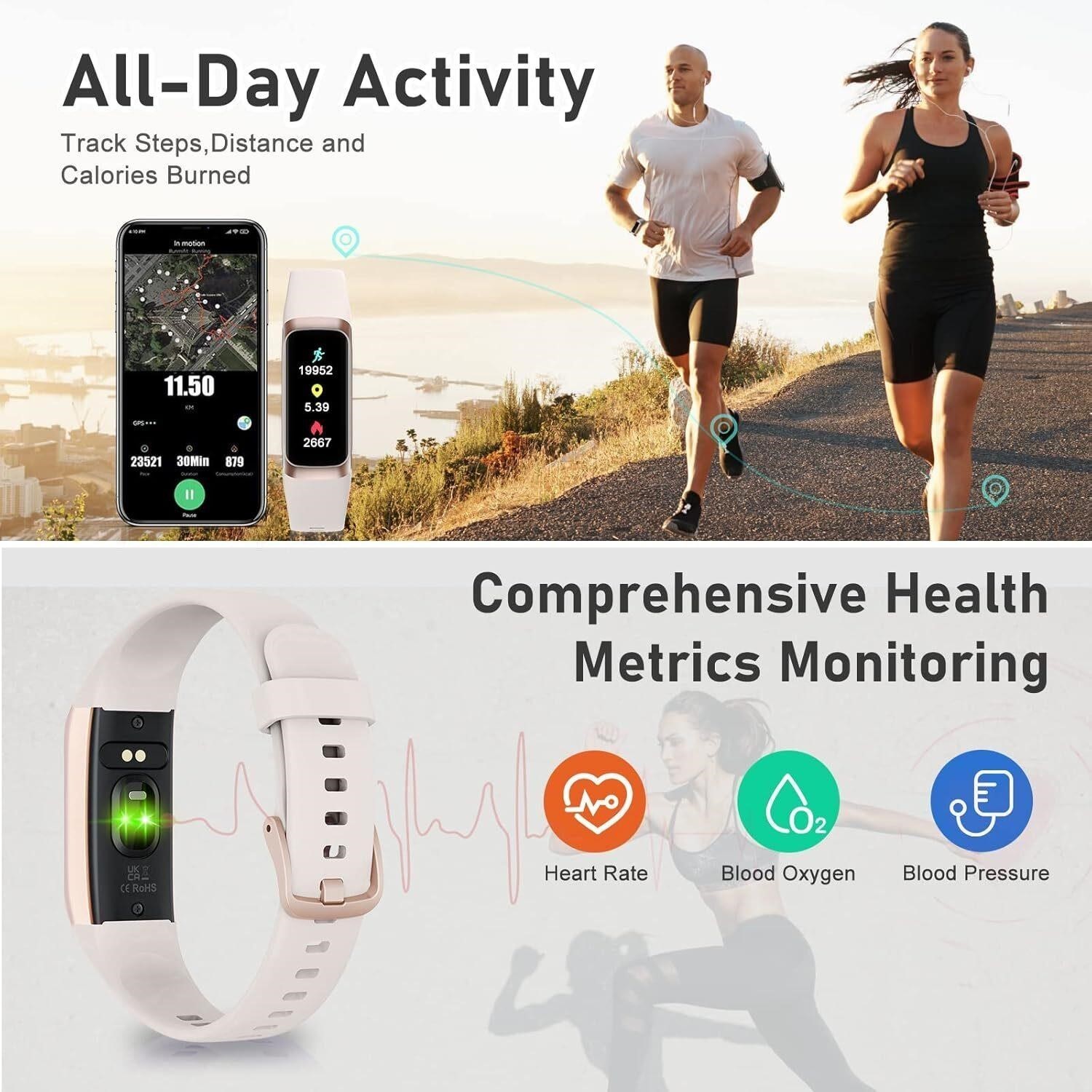 Fitness Tracker with Step Counter/Calories/Stopwatch, Activity Tracker,…