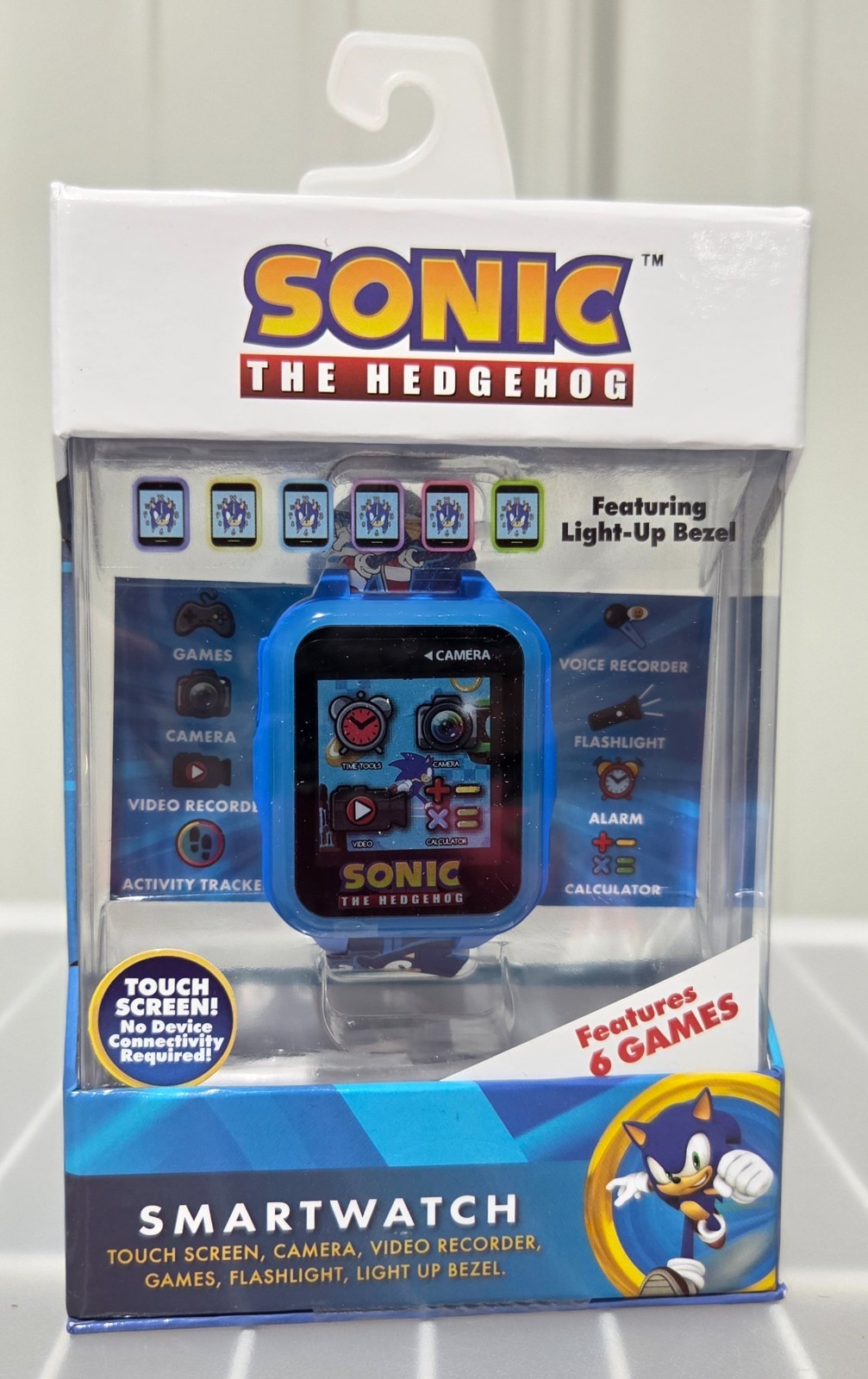 Sonic the Hedgehog Touchscreen Kids’ Smart Watch w/ Silicone Strap & 6 Games