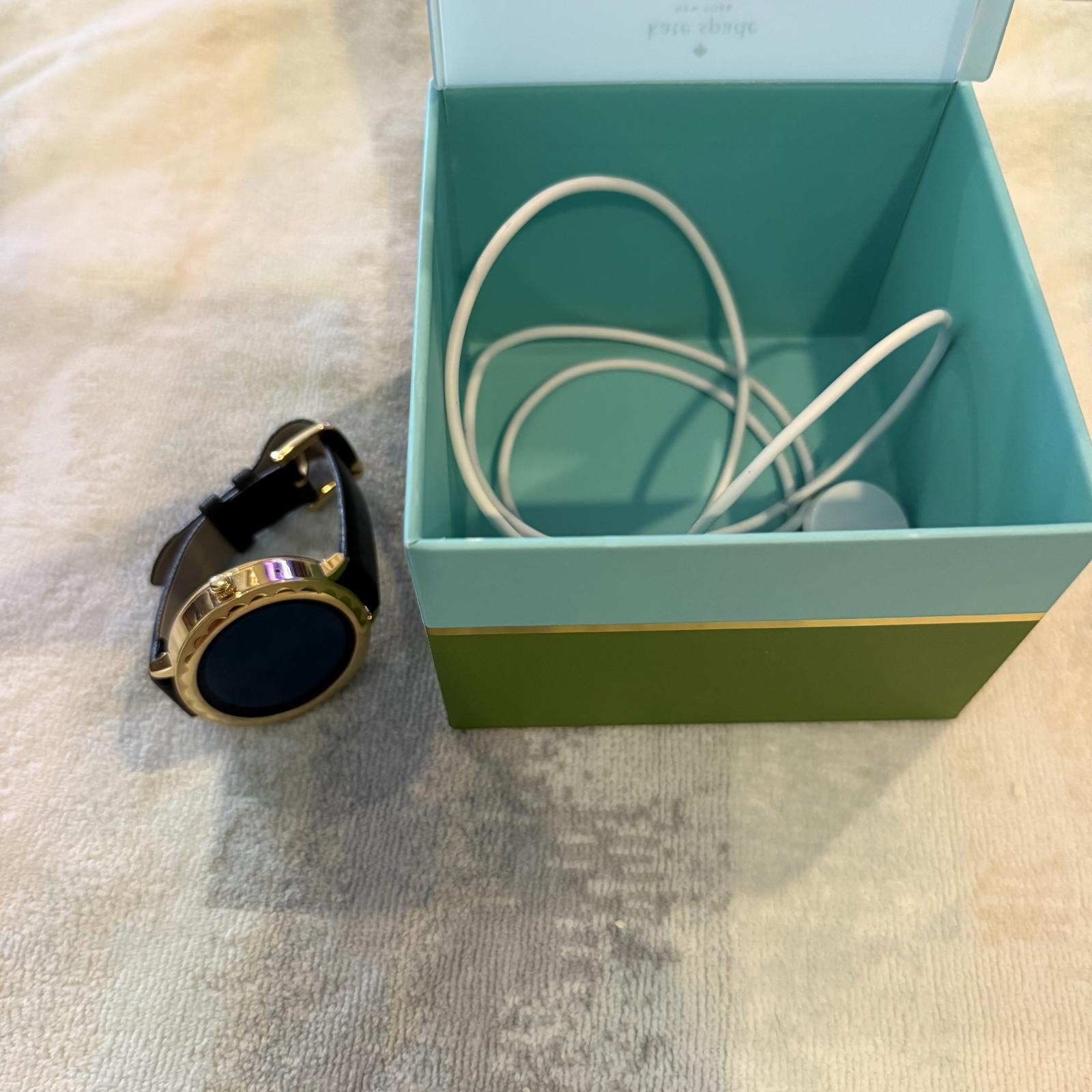 Kate Spade Black Leather Smartwatch