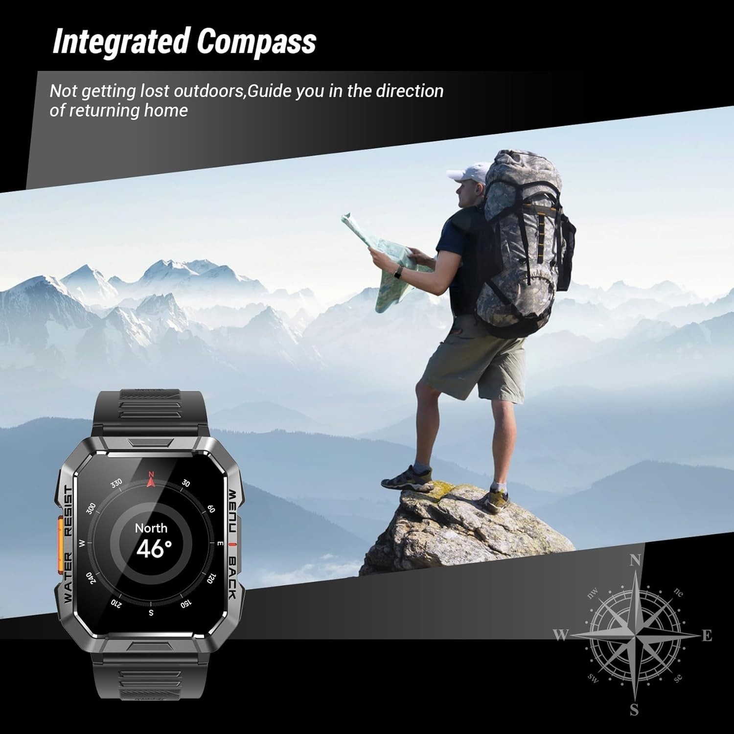 Reloj inteligente militar para hombre (contesta y realiza llamadas) NUEVO US