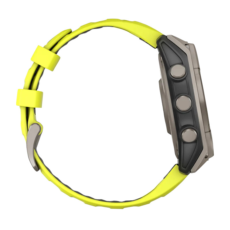 Garmin Fenix 8, 47mm AMOLED, Solar Sapphire Titanium Yellow (010-02906-20)