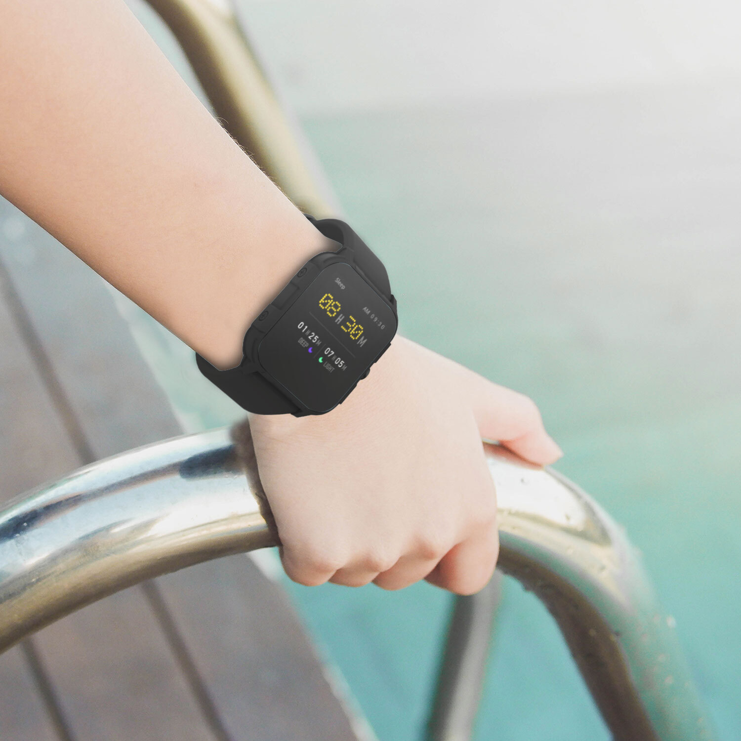 vFitness Momentum Smart Watch Fitness Tracker Black HR Sleep Calories Steps