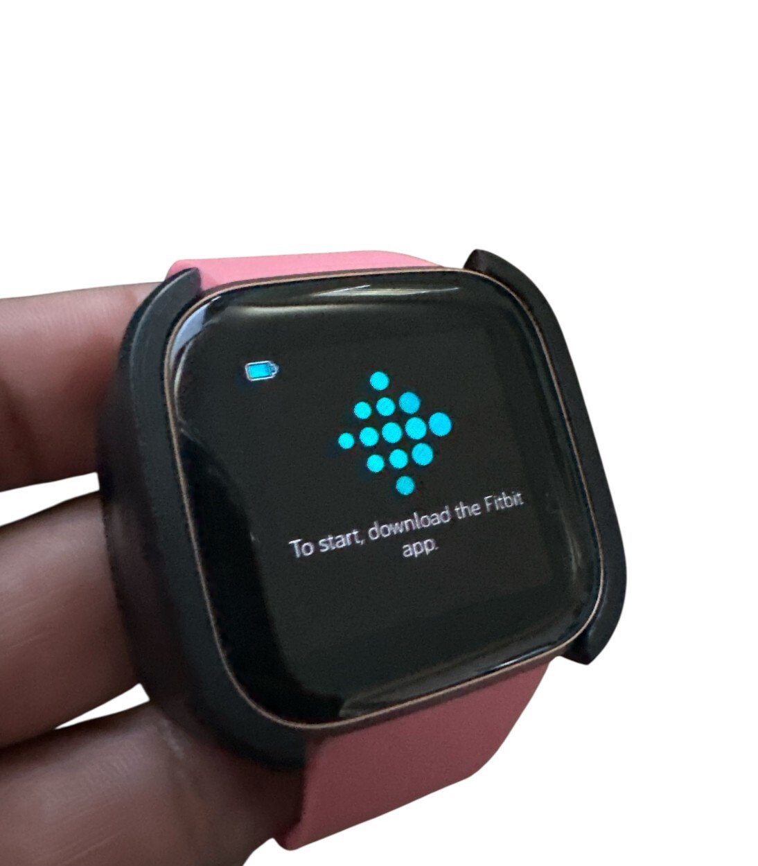 Fitbit Versa 2 Health & Fitness Smart Watch Copper Rose / Pink Band
