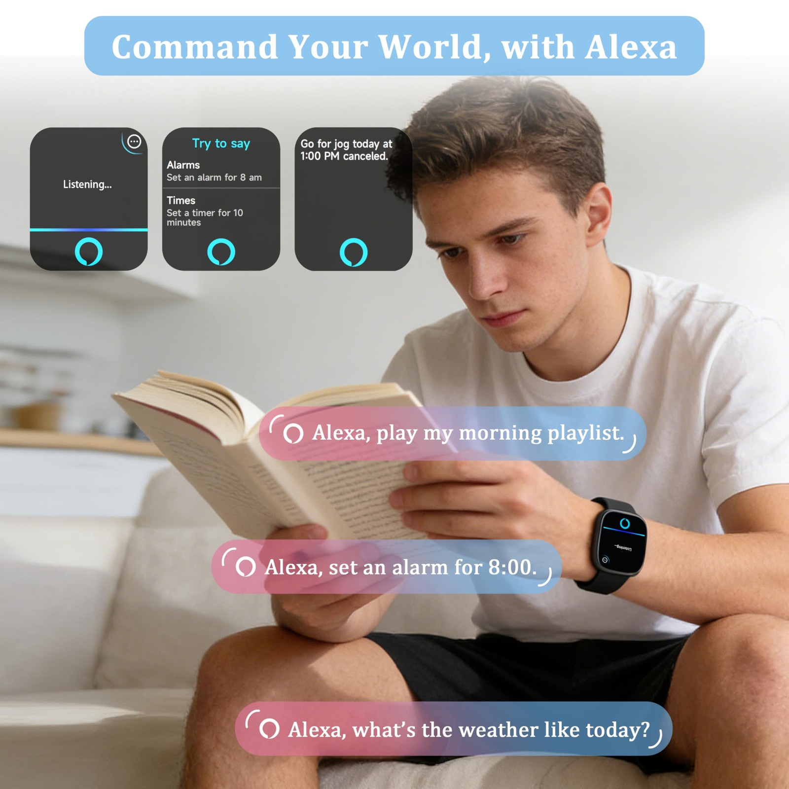 for Men, 2026 Upgrade [2 Bands, 44mm case], 1.83″ Fitness Tracker Alexa Built…