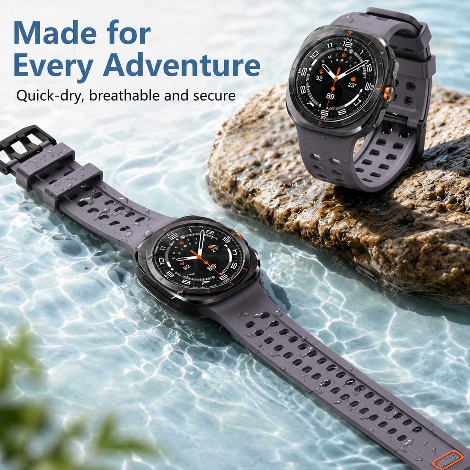 Case For Samsung Galaxy Watch 9/8/7 Ultra 47mm Waterproof Silicone Band