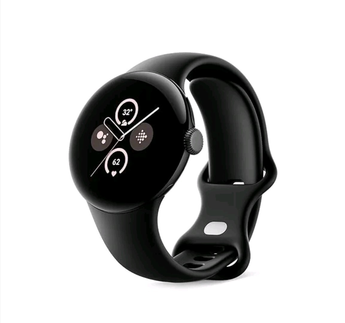 Google Pixel Watch Android Smartwatch Matte Black Stainless Steel Case, Brand Ne