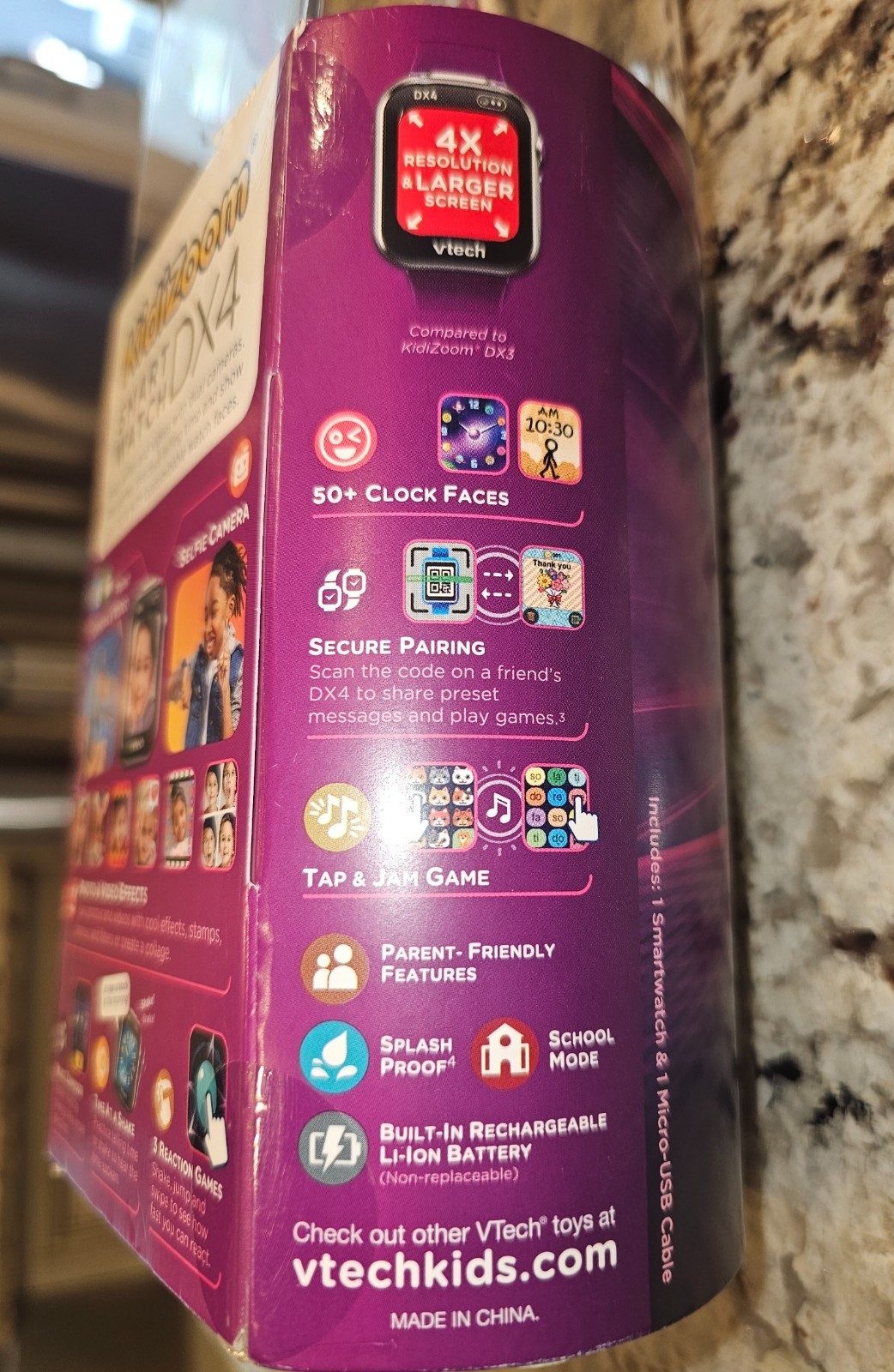 NIB VTech Kids KidiZoom Smartwatch DX4 Purple Camera, Games, Activities Ages 4+