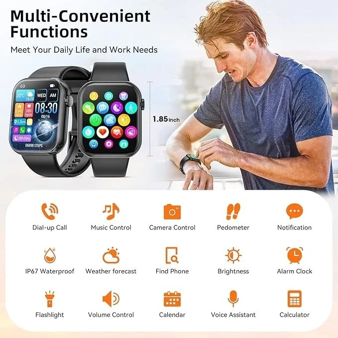 Reloj Inteligente de Mujer Hombre para Iphone Apple Samsung Android y Bluetooth