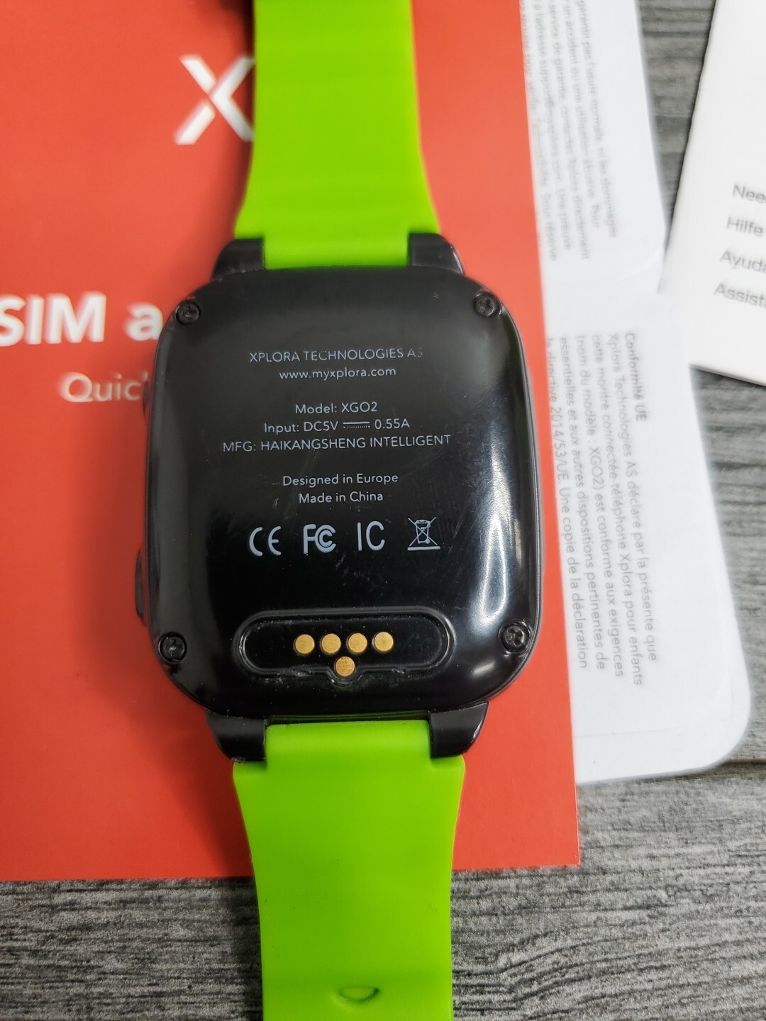 Xplora XGO 2 Smartwatch for Kids GPS 4G Water Resistant – Black,green Band