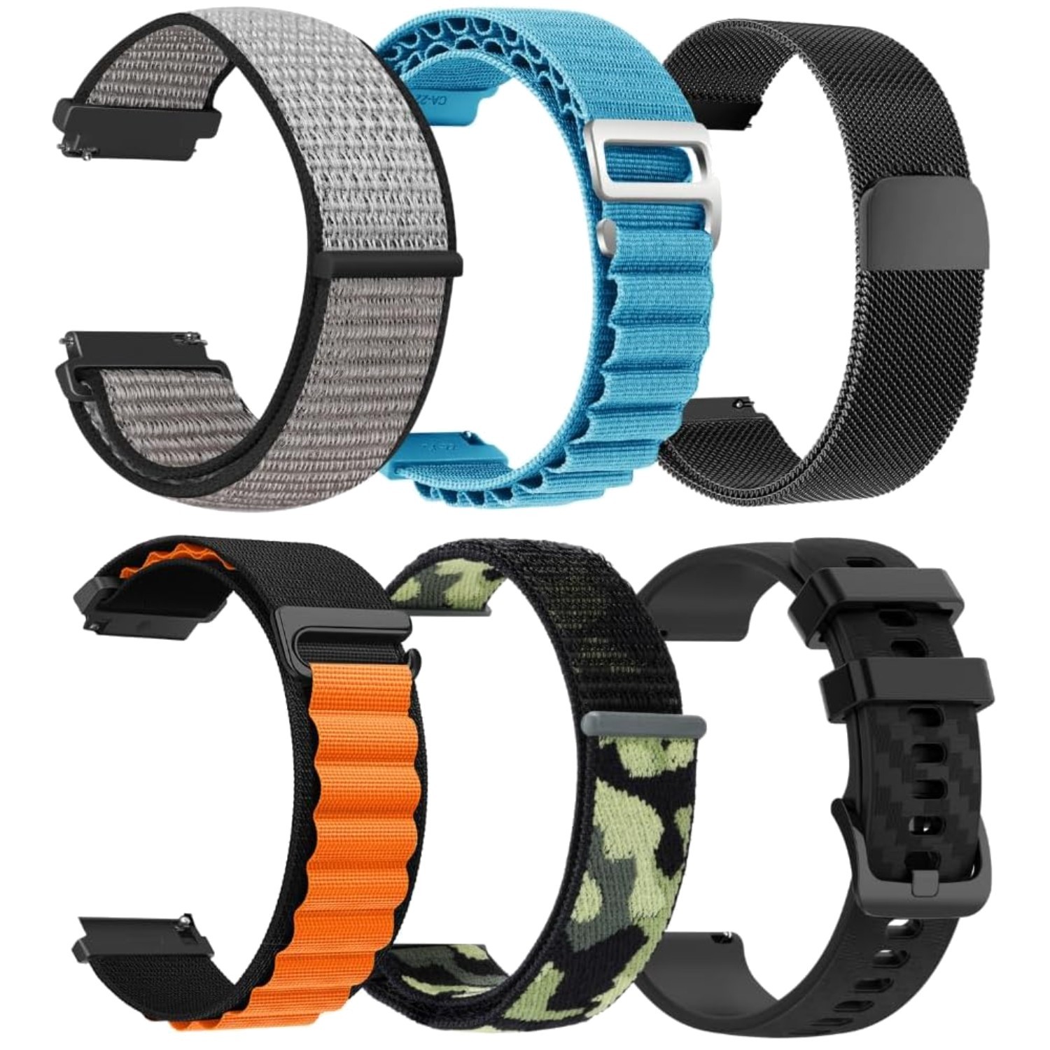 22mm Smartwatch Band 6 Pack Set – Durable & Adjustable