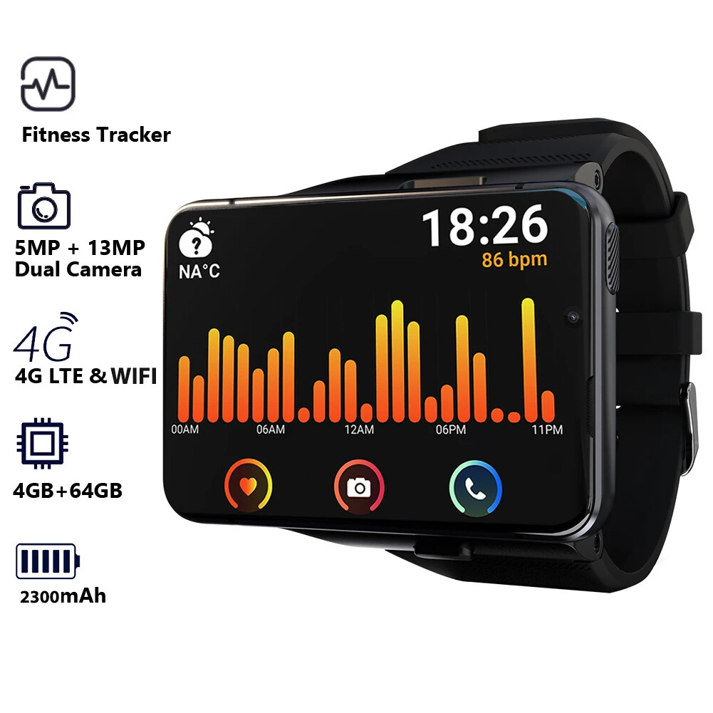 4G WIFI Smart Watch Men 2.88″ Touchscreen Wristwatch Camera Unlocked Video Call
