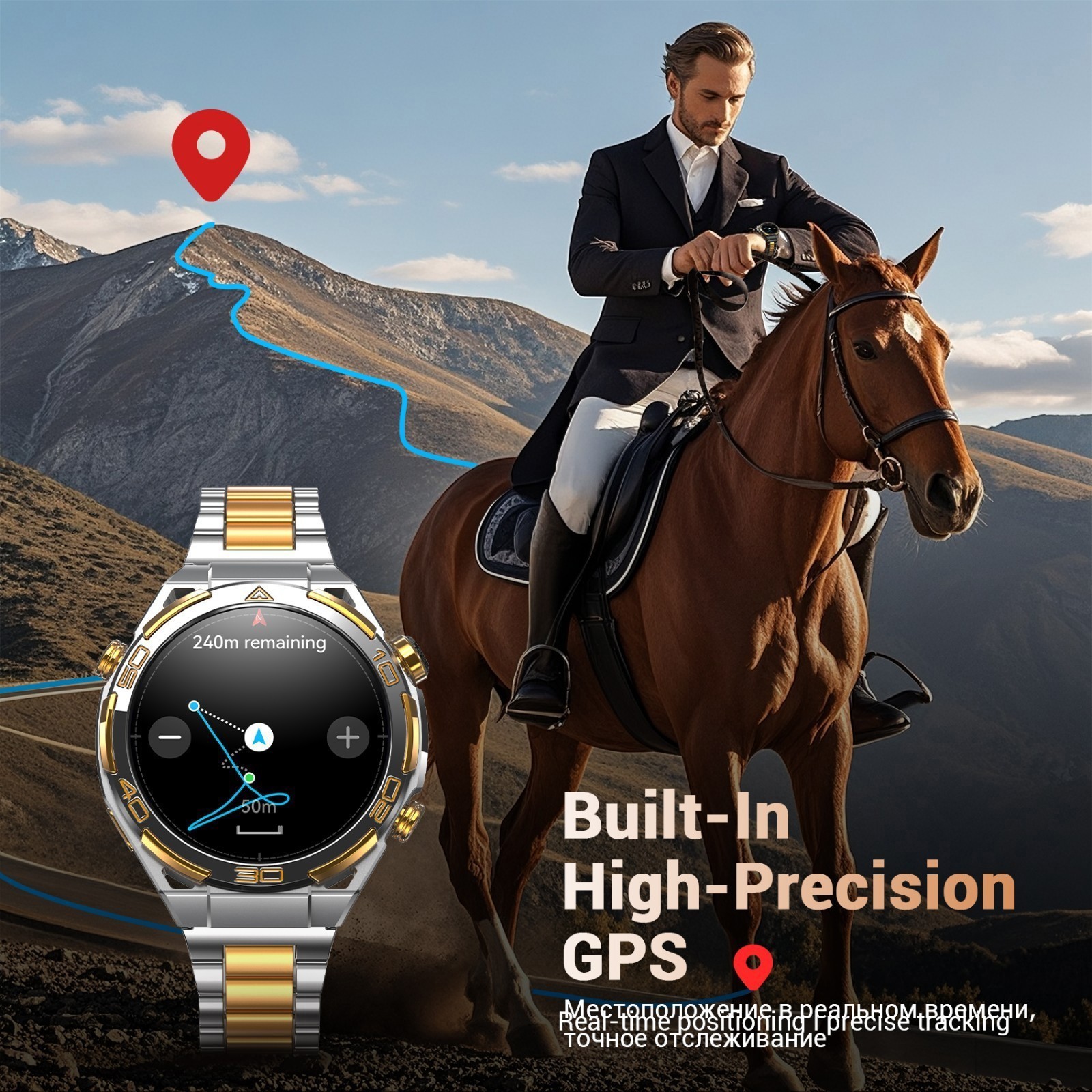 AI Smart Watch Smartwatch For Men Amoled 1.91″ HD Screen Built in Compass GPS