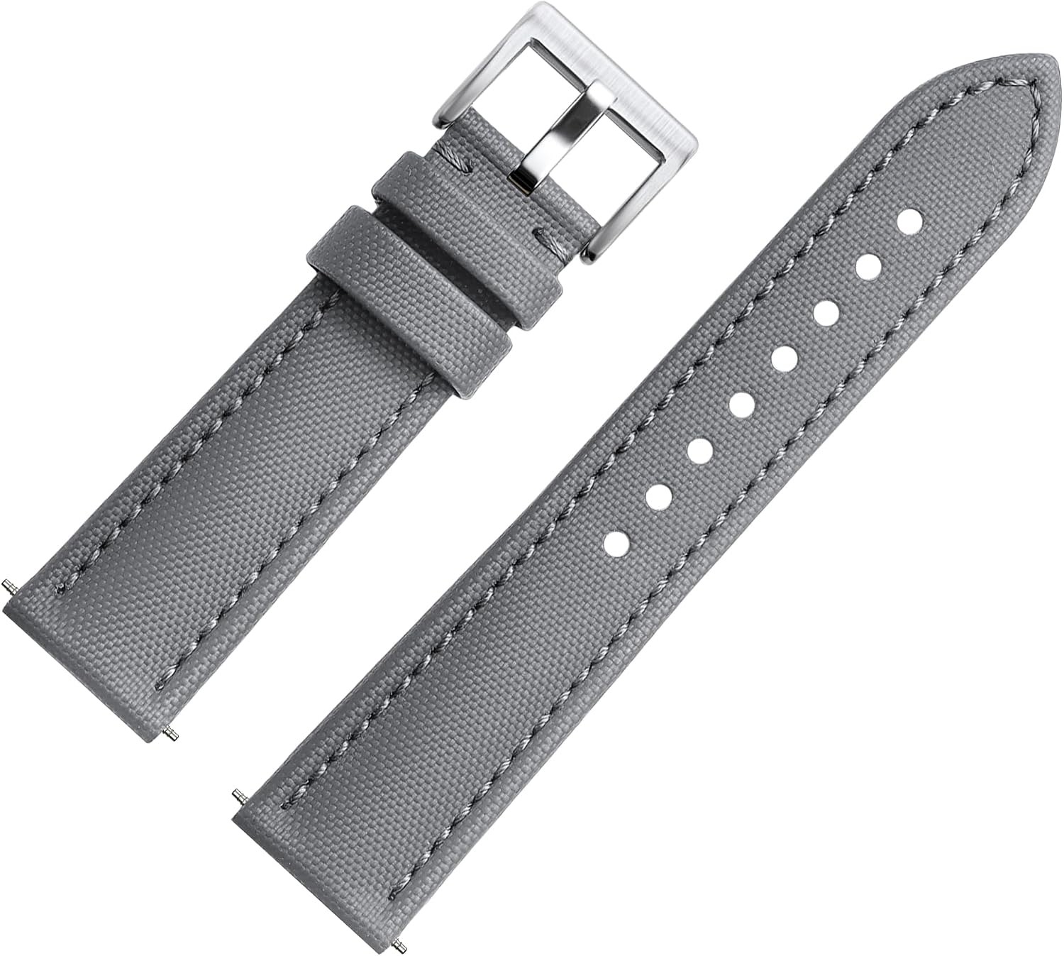 Quick Release Nylon Strap Compatible with 18mm/22mm Watches Silver Buckle