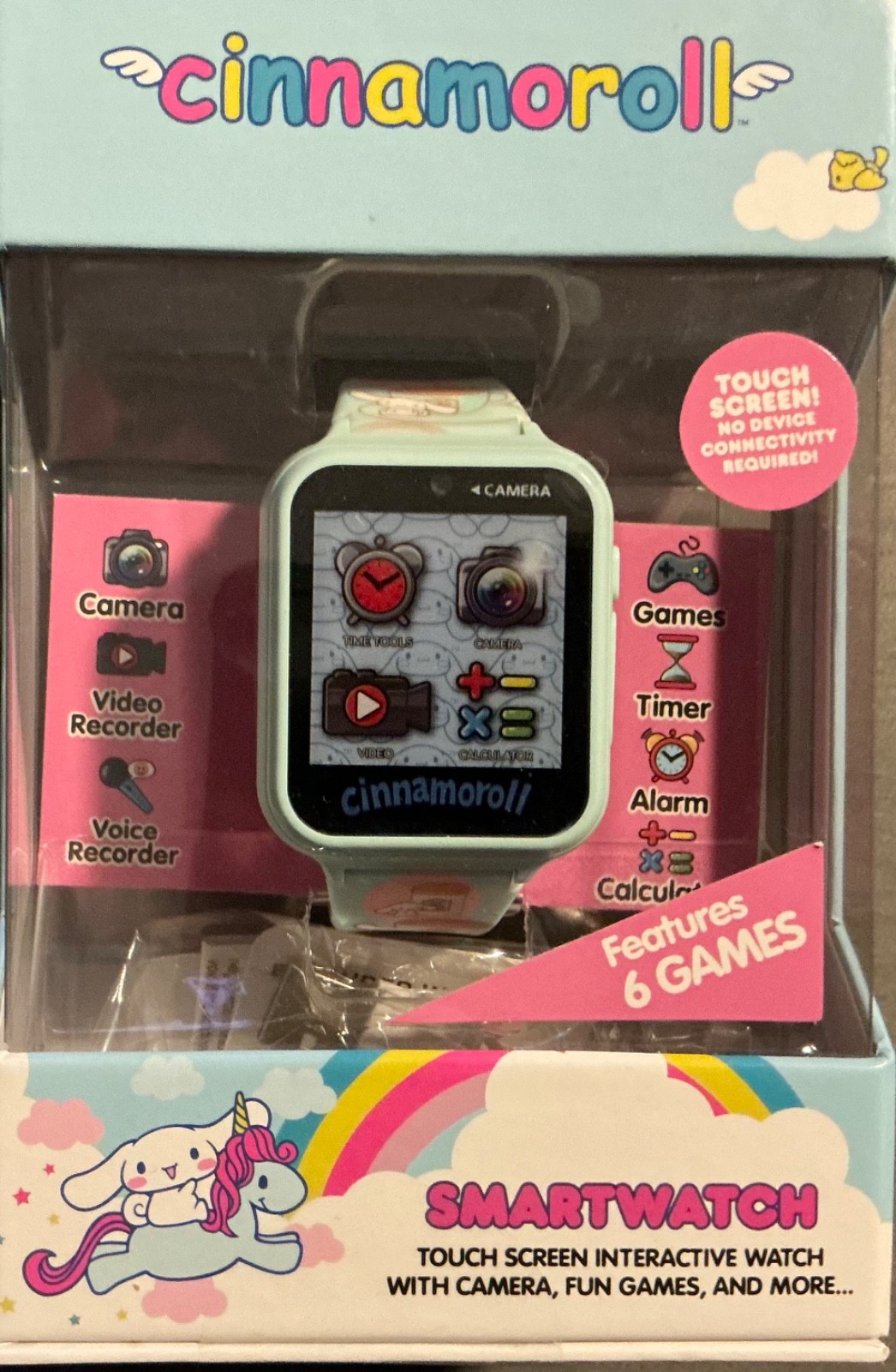 Sanrio Cinnamoroll Kids Smartwatch – Interactive Touchscreen NIB