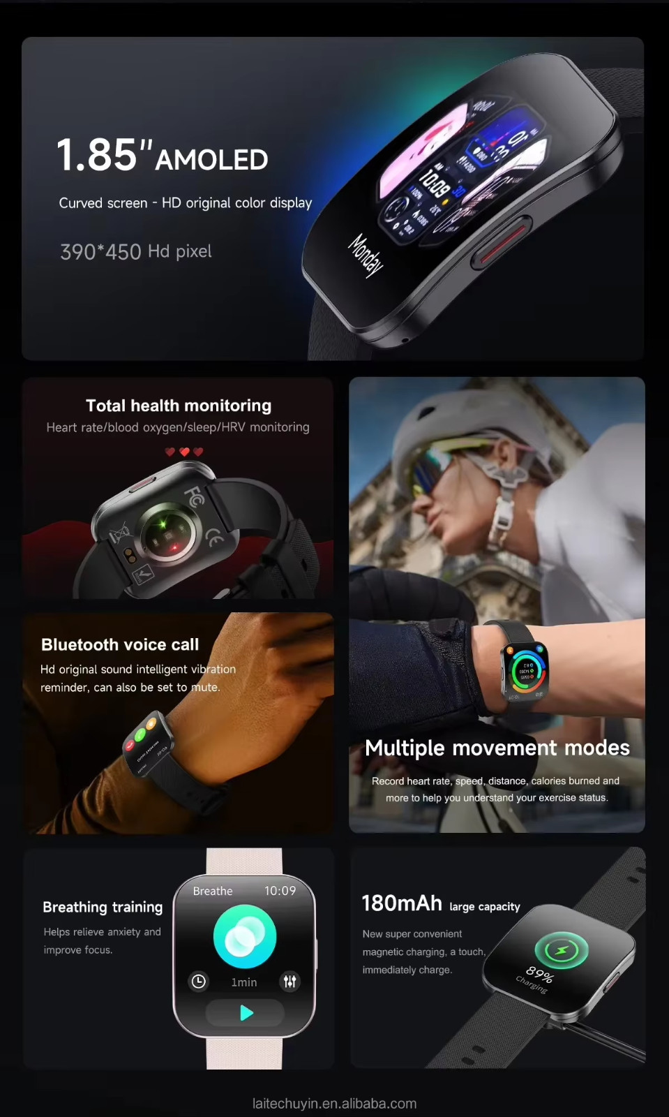 U7 Ultra AMOLED Smartwatch Men Women Bluetooth Calling Heart Rate IP68 Android i
