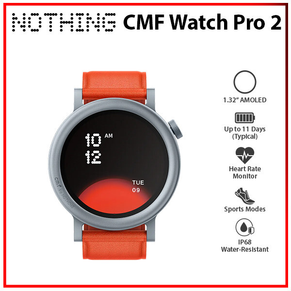 NOTHING CMF Watch Pro 2 ORANGE 1.32″ AMOLED Bluetooth iOS Android Smartwatch
