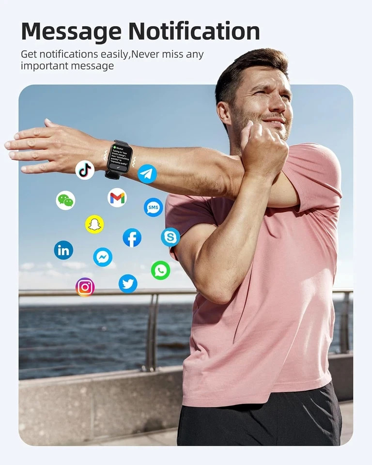 Smart Watch 5ATM Waterproof Watch for Swimming Fitness Activity Trac