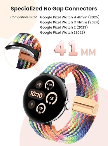1 Pack Nylon Sport Strap Compatible with Google Pixel Watch 4/3/2/1 41mm 45mm Br