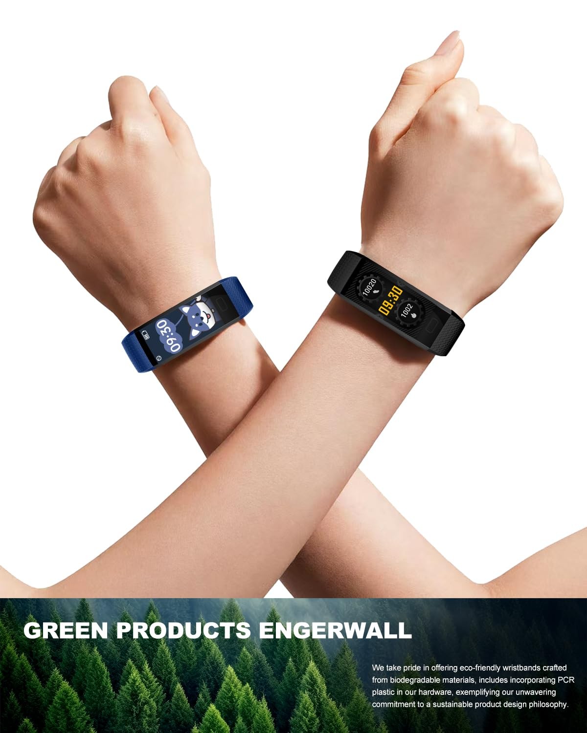 Replacement Bands for Runmefit S5 Fitness Tracker – Blue & Black Options