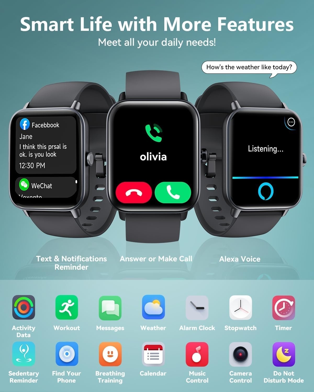 Reloj Inteligente para Hombres y Mujeres – Llamadas Inalámbricas, Impermeable