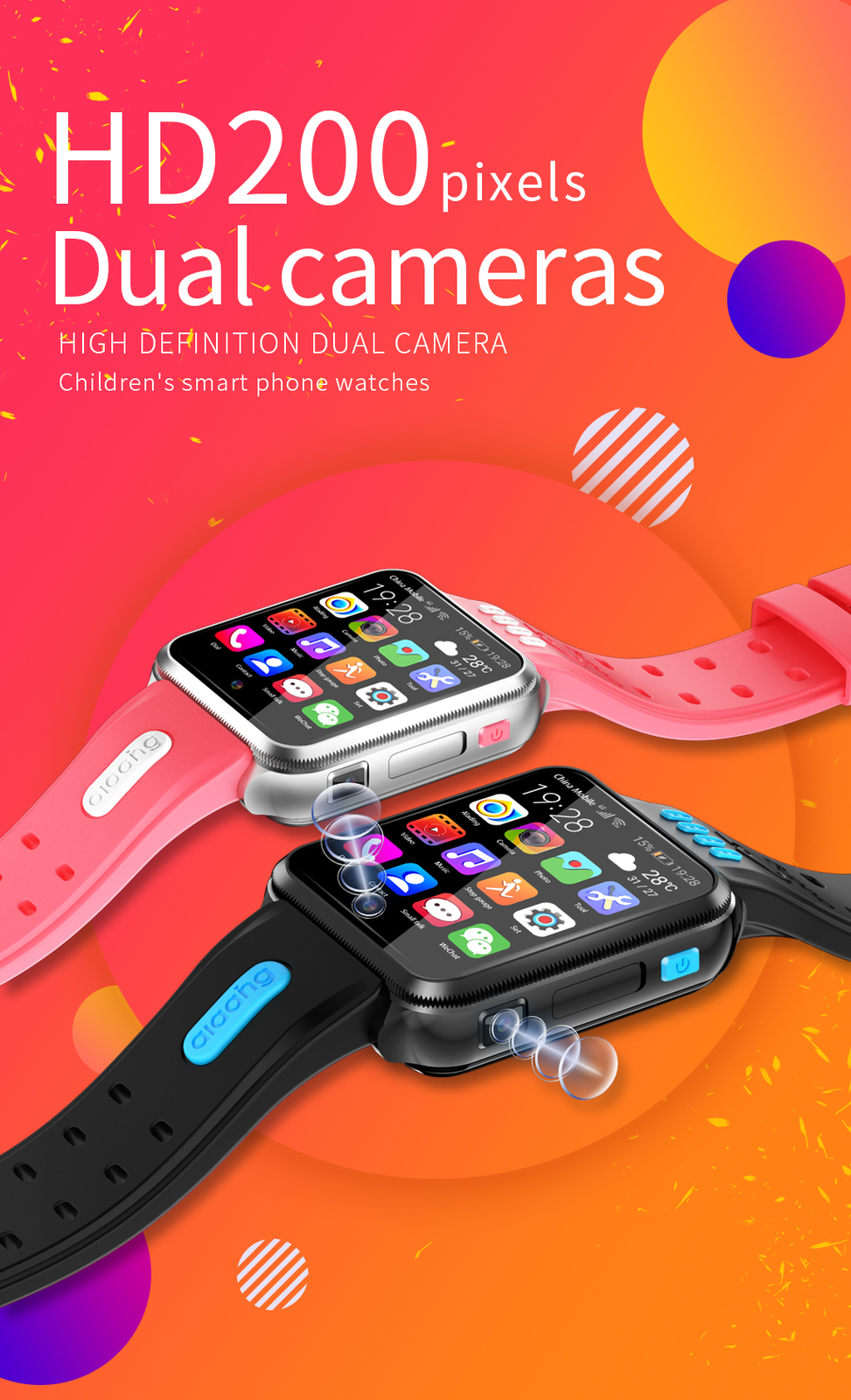 4G Kids Smart Watch WiFi Bluetooth Smartwatch Waterproof Child SOS Wrist Watch