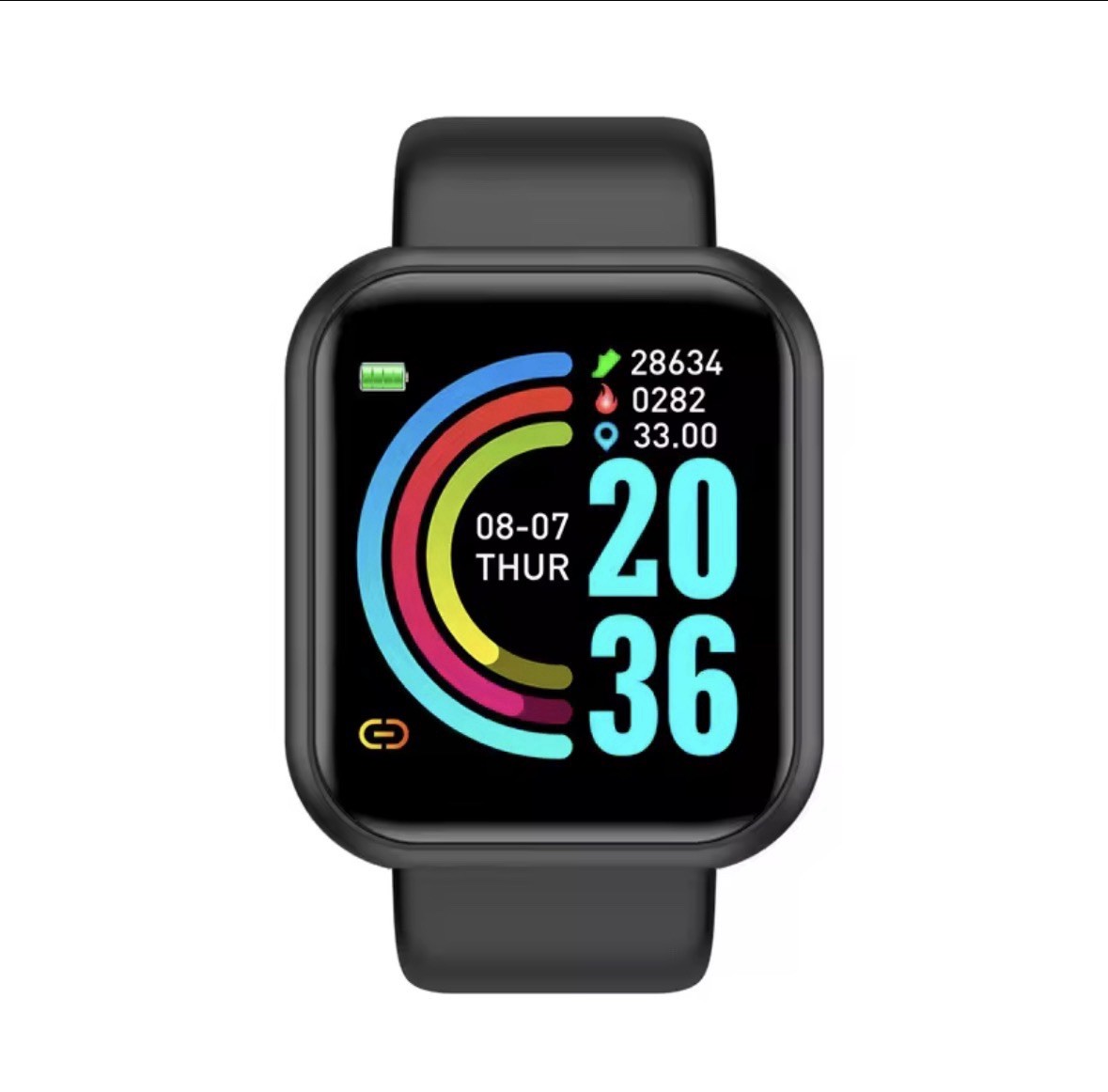NEW Fitness Tracker Smartwatch – Heart Rate, GPS, Waterproof – Sealed, Black