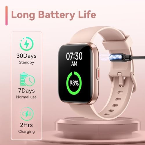 Smart Watches for Women & Men, Fitness Watch 1.8″ LCD Screen IDW208PLUS – Pink