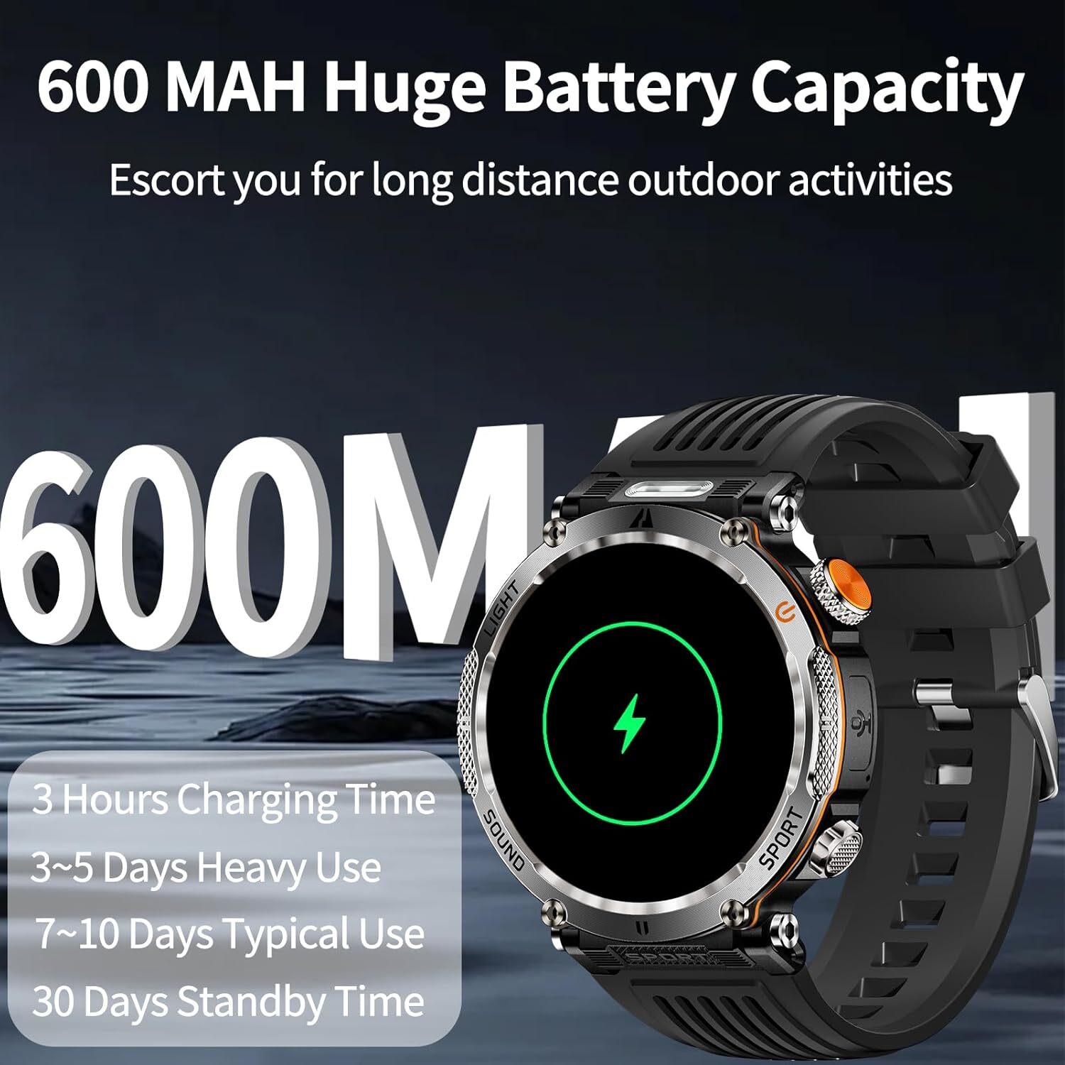 Military Smart Watch Men Answer/Make Call Heart Rate Fitness Tracker Waterproof