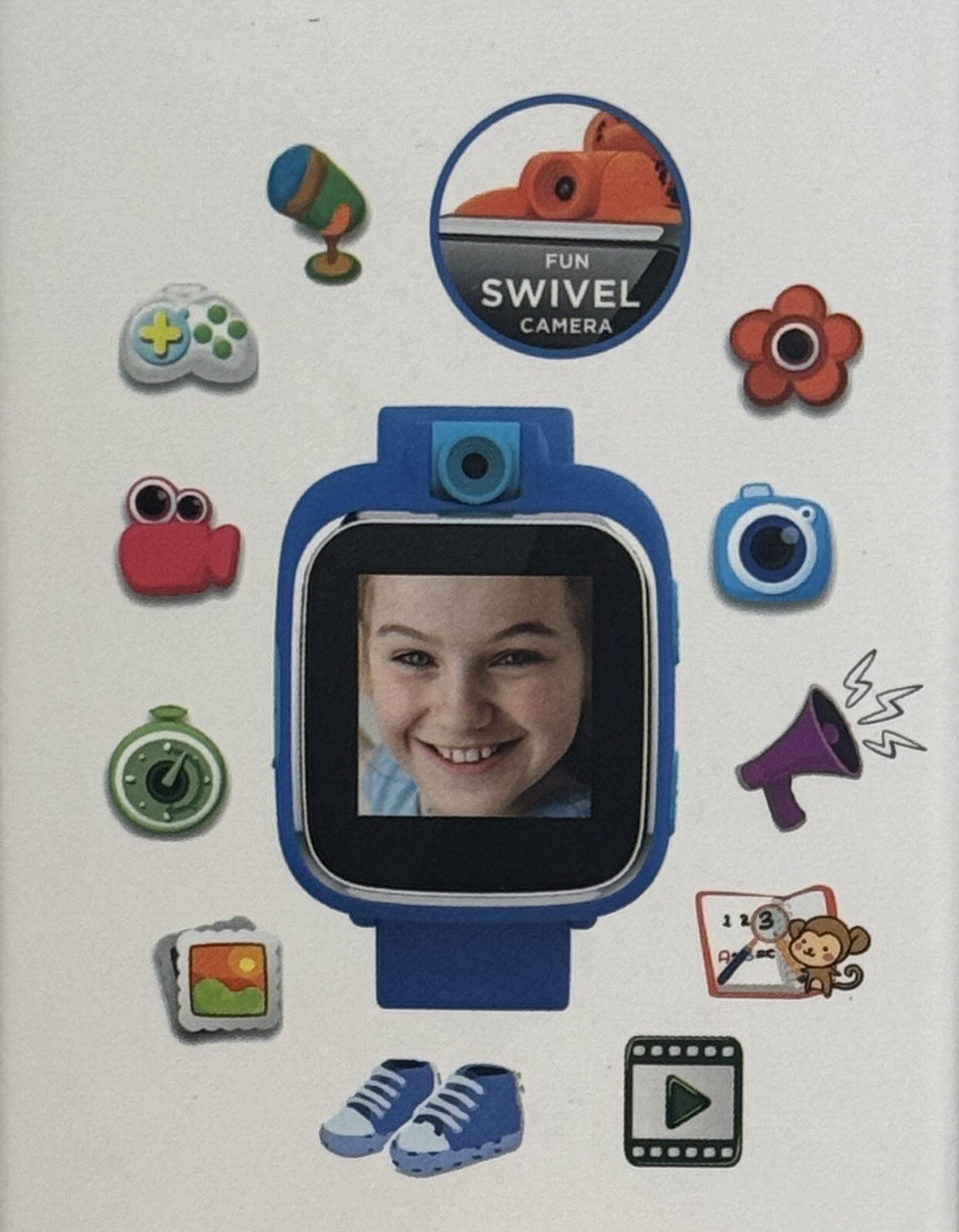 KIDS SMART WATCH PLAYZOOM TOUCHSCREEN SWIVEL CAMERA GAMES COLORFUL