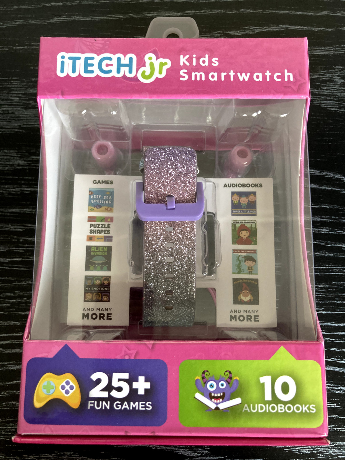 Itech Jr. Kids Smartwatch Bonus Shark Earbuds W/MP3 Jack 25+ Games