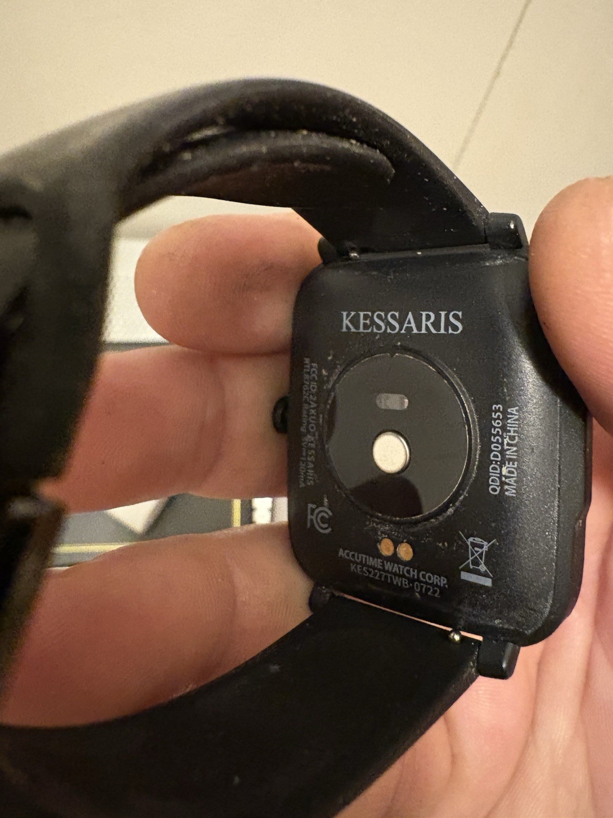 Kessaris Smart Watch Digital W/Box Black Band Worn One Day Only Fantastic
