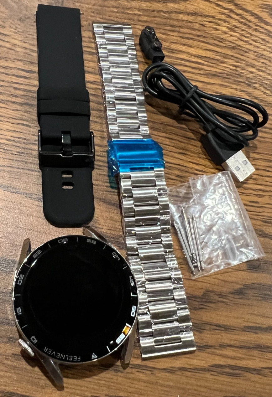 LIGE Sport Smart Watch & USB Charge Cord – NOT WORKING -AS IS – FOR PARTS ONLY