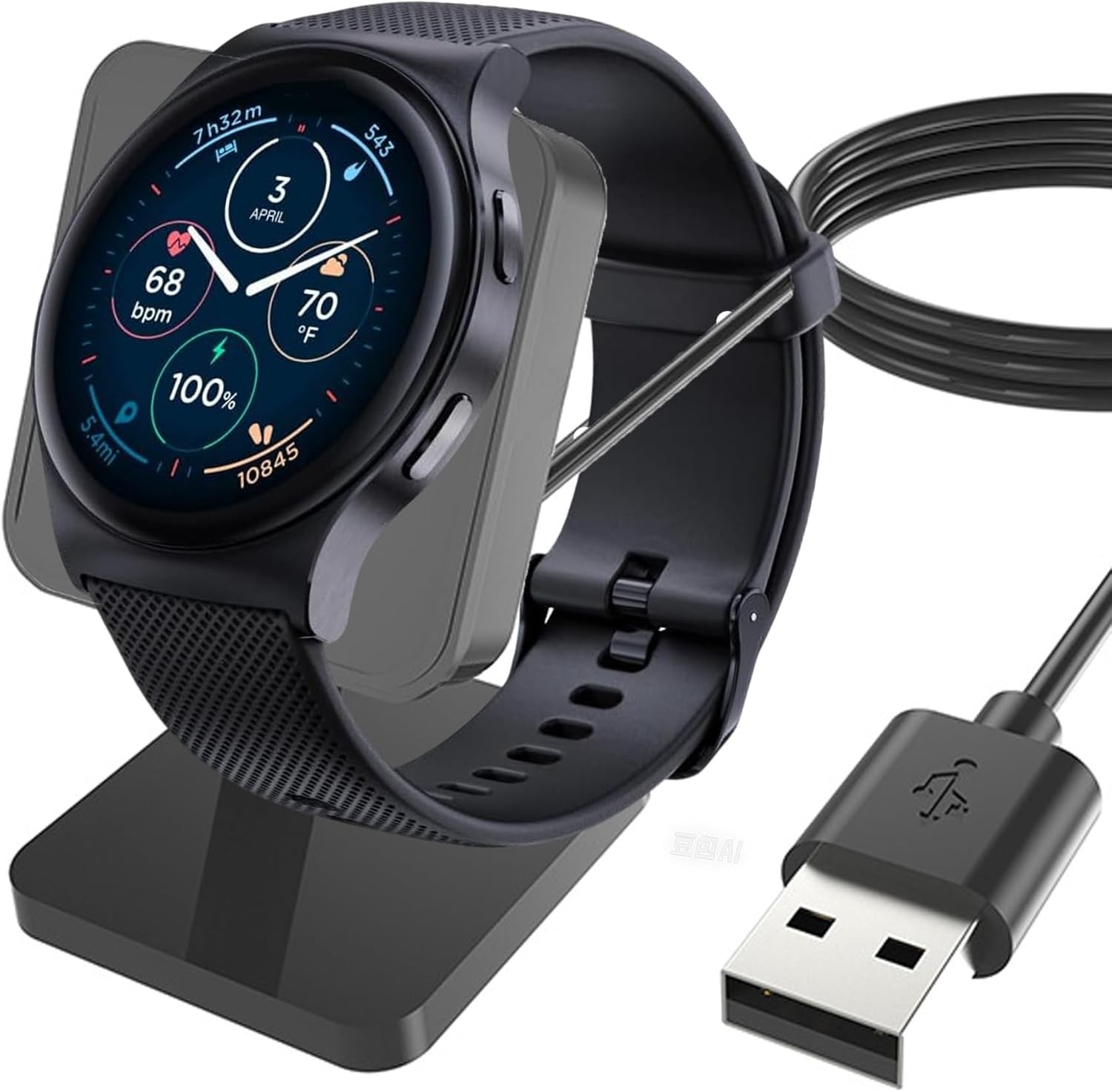 Moto Watch 120, 70, 40 Smart Watch Charging Dock Station, 2-in-1 Charger & Stand