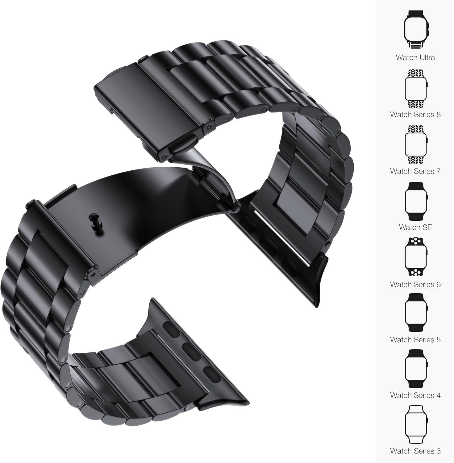 Business Style Metal Band for Apple Watch Series 11 49mm – Compatible Strap