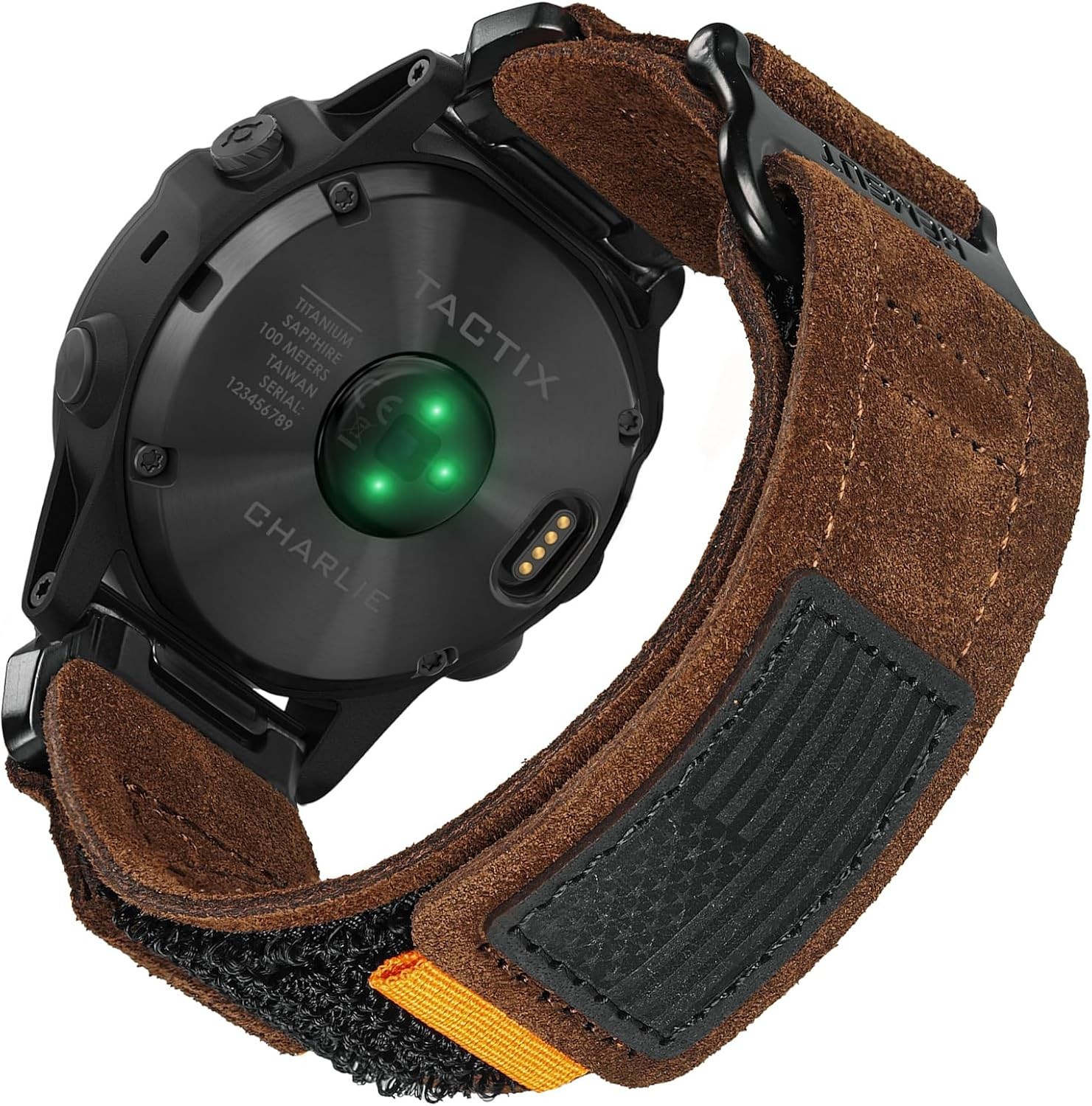 Soft Suede Leather Watch Band for Garmin Fenix 8 22mm, Instinct 2, Forerunner 96