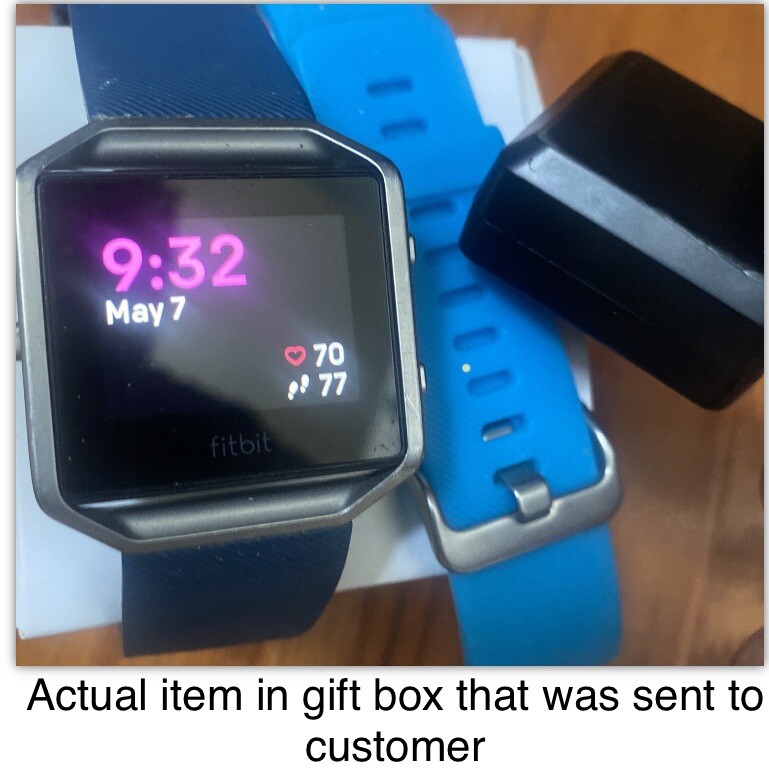 Fitbit Blaze SmartWatch MP3 HR +2 Bands/Cord Tested+WARRANTY Showroom Mdl No Box