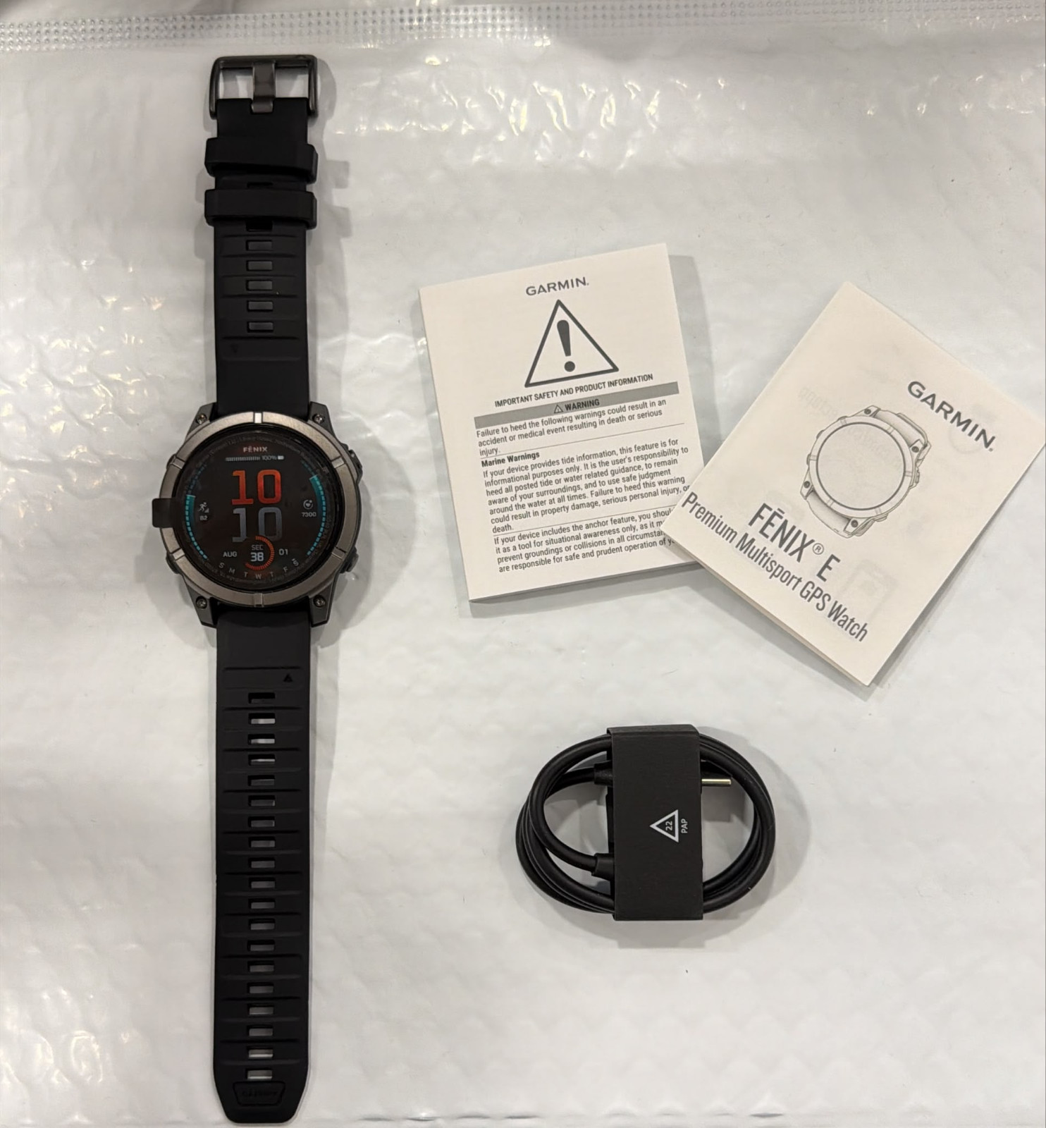 Garmin Fēnix E 47mm AMOLED Slate Gray Steel GPS Smartwatch SCRATCH 010-03025-01